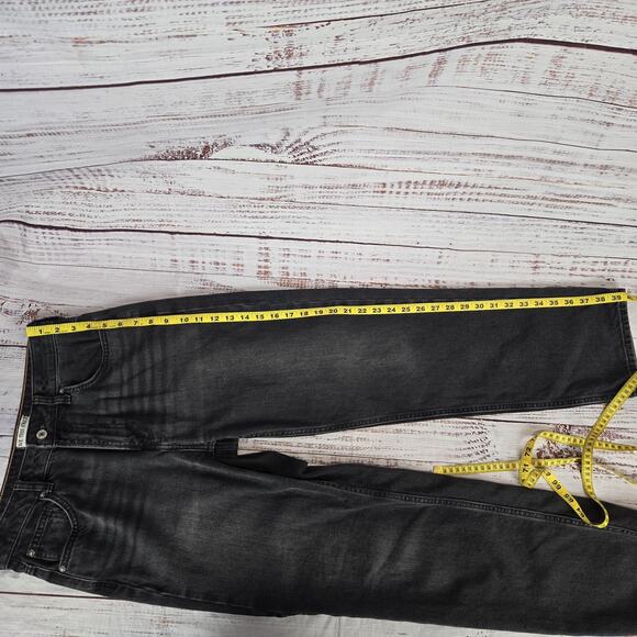 Free People Pacifica Jeans Womens 29 Black High Rise Straight Dark Washed Denim - Picture 8 of 9